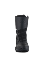 Alpinestars SP-X BOA® Drystar® Boots, Mid-length Sport Touring Motorcycle Boots, Black, featuring mesh front panels, an embossed logo on the shin plate, and the BOA Speed Lace closure system for a secure fit.