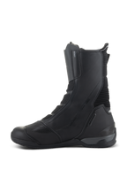 Alpinestars SP-X BOA Drystar Boots, Mid-Length Sport Touring Motorcycle Boots, Black, medial side view showing microfiber and mesh construction, reinforced heel counter, and sleek protective design for road riding