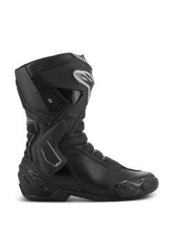 Alpinestars Stella SMX-6 V3 Drystar Boots, Women's Motorcycle Boots, Black with Silver accents, waterproof Drystar membrane, featuring TPU shin plate, ankle protection, and toe slider, performance riding gear