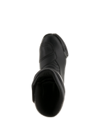Alpinestars SMX S Waterproof Boots, Black, top-down view showing the interior opening and durable microfiber upper, sport-touring motorcycle footwear