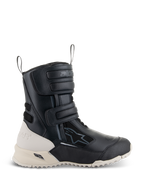 Alpinestars Stella RT-7 Touring Drystar, botas de motociclismo de turismo femininas, pretas e brancas, com três tiras de Velcro ajustáveis, puxadores dianteiros e traseiros, e sola de garras robusta com estrutura de suporte TPF