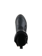 Botas Alpinestars Stella RT-7 Touring Drystar®, botas de motociclismo de turismo para mulher, pretas e brancas, vista superior do interior da bota, com gola acolchoada, puxador traseiro e parte superior em microfibra durável com o logótipo Alpinestars.