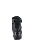 Alpinestars Superfaster Shoes, sapatos de motociclismo, pretos, vista traseira com contraforte de calcanhar em TPU reforçado e extensão acolchoada para o tendão de Aquiles, design de cano alto elegante para proteção em condução desportiva