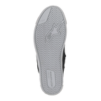 Alpinestars Stated Shoes, bottom view of sole, light gray vulcanized rubber with herringbone traction pattern, featuring Alpinestars star logo and TPF branding, urban motorcycle riding shoe detail