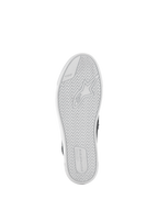 Sapatos Alpinestars Stated, vista inferior, sola exterior de borracha vulcanizada branca, padrão de rasto em espinha com logótipo Alpinestars e marca TPF, calçado urbano para motociclismo