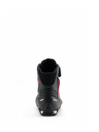 Alpinestars Stella Faster-4 Drystar® Shoes, Preto Cinzento Coral Fluo, vista traseira mostrando o suporte de calcanhar e detalhes refletores, sapatos de motociclismo impermeáveis com design de inspiração desportiva para mulher