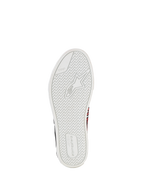 Alpinestars FQ20 Ride-63 Canvas Shoes, Urban Motorcycle Shoes, sole view featuring white vulcanized rubber with textured herringbone tread, Alpinestars logo and TPF marking, designed for grip and comfort on and off the bike.