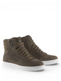 Alpinestars J-6 Waterproof, sapatos de moto urbanos para homem, castanhos e brancos, em couro premium e impermeáveis