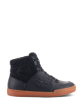 Alpinestars Chrome Drystar® Shoes, Urban Motorcycle Shoes, Black with Gum Sole, high-top design featuring premium leather and suede panels, casual street-styled protective footwear