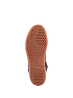 Alpinestars Chrome Drystar® Shoes, sole view, gum-colored rubber outsole with hexagonal grip pattern, urban casual motorcycle footwear, Black Black Gum colorway