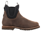 Alpinestars Turnstone Shoes, botas Chelsea em pele castanha chocolate, calçado urbano para motociclismo, painéis laterais elásticos pretos, sola robusta com relevo, silhueta clássica