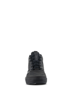 Sapatos Alpinestars Speedflight, sapatos de condução de alta performance, pretos, vista frontal, cabedal em ripstop de performance com reforço sem costuras, design de ténis de estilo urbano com sistema lace lock para motociclismo urbano