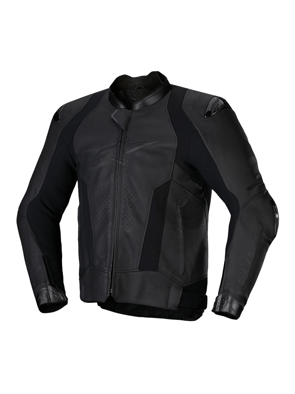 Alpinestars Missile V3 Leather Jacket, Men's Racing and Sport Motorcycle Jacket, Black, CE Certified premium bovine leather with Tech-Air Ready design