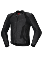 Alpinestars Jaqueta De Couro Missile V3 Airflow, blusão de moto para corrida para homem, preto, perfurado, construção em couro bovino premium, compatível com Tech-Air