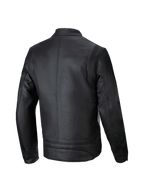 Alpinestars Jaqueta De Couro Dyno, casaco de moto urbano para homem, preto, em couro premium, vista traseira