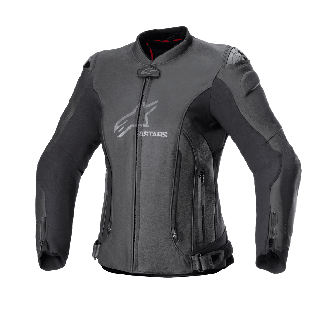Alpinestars Jaqueta de Couro Stella GP Plus V4, casaco de moto para mulher, preto, certificado CE