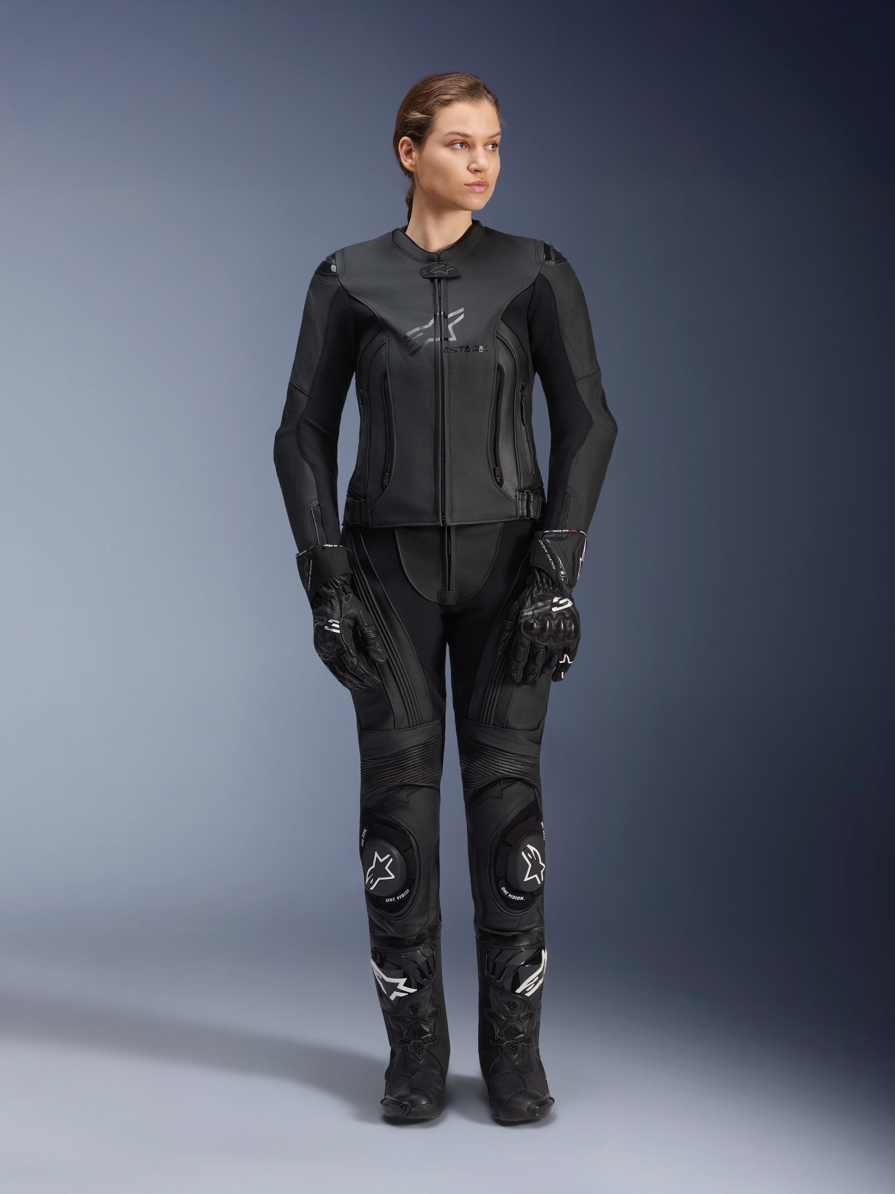 Jaqueta De Couro Stella GP Plus V4 Feminina - Casaco Motociclismo