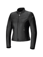 Alpinestars Tory Women Leather Jacket, casaco de motociclismo urbano, preto, corte ajustado com fecho de correr frontal metálico gunmetal, bolsos laterais verticais com fecho de correr, gola em pele perfurada, acabamento elegante em pele bovina