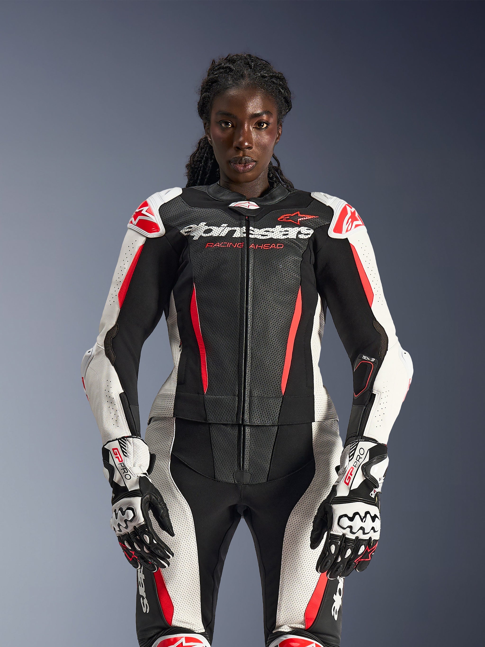 Macacão De Couro Stella GP-R7 Feminino 2 Peças