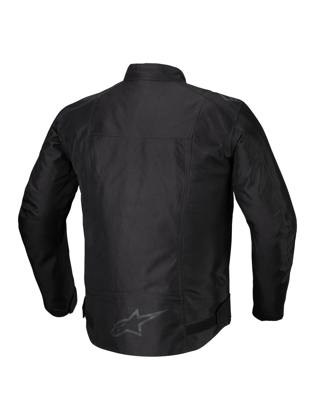 Alpinestars T-SPS V2 Waterproof Jacket, blusão de moto têxtil para homem, preto, vista traseira com detalhes refletores e costas alongadas