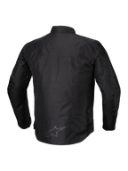 Alpinestars T-SPS V2 Waterproof Jacket, blusão de moto têxtil para homem, preto, vista traseira com detalhes refletores e costas alongadas