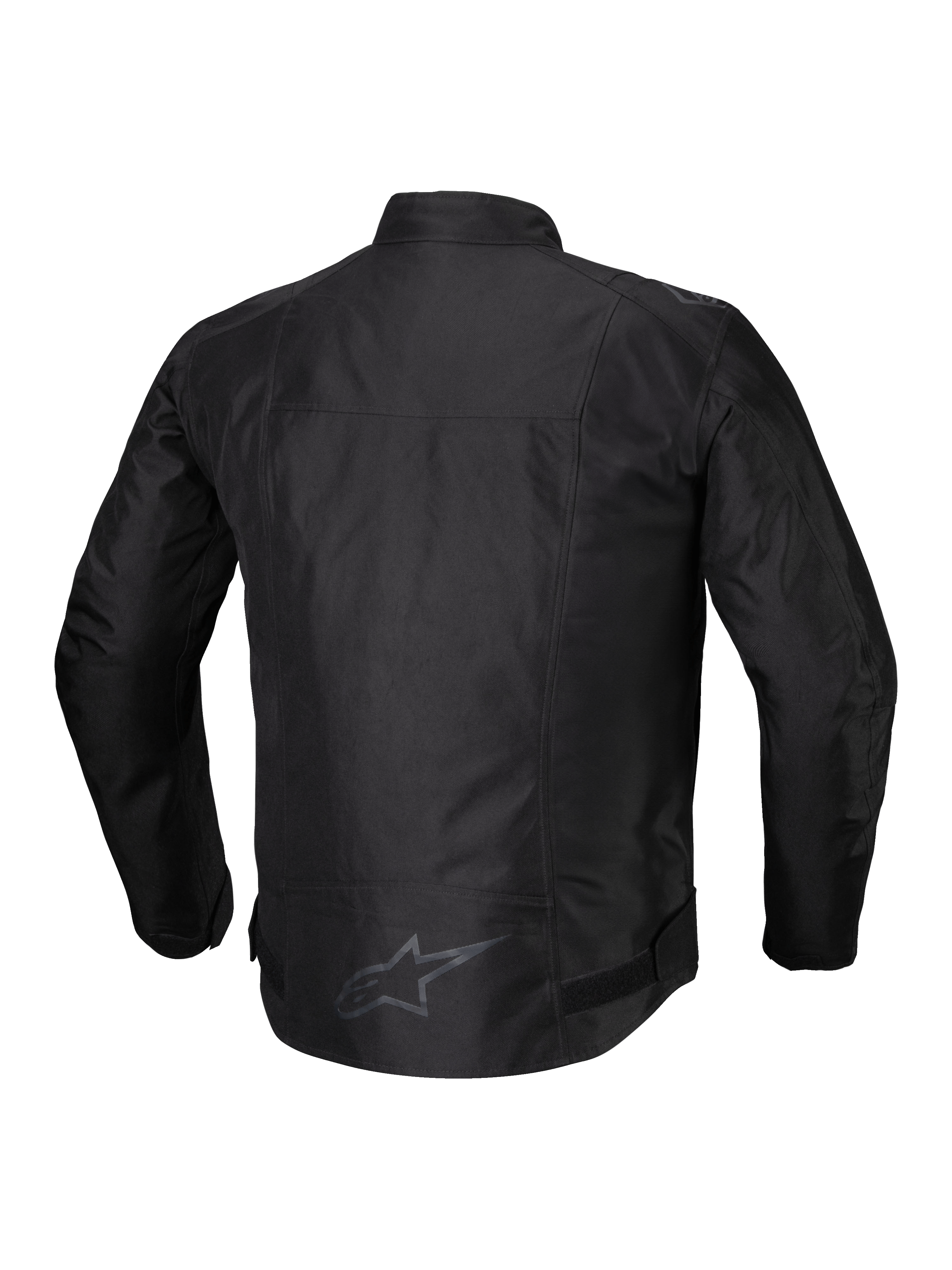 Alpinestars T-SPS V2 Waterproof Jacket, blusão de moto têxtil para homem, preto, vista traseira com detalhes refletores e costas alongadas
