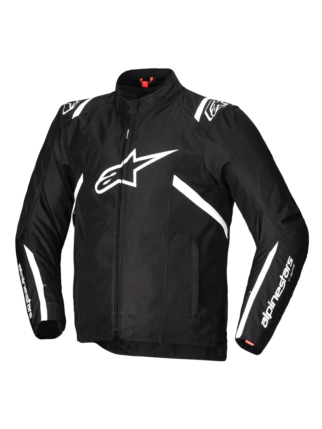 Alpinestars T-SPS V2 Waterproof Jacket, casaco de moto têxtil para homem, preto e branco, impermeável, construção em poliéster 600D, com proteção Nucleon Flex Plus CE de nível 1 e pronto para Tech-Air