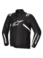 Alpinestars T-SPS V2 Waterproof Jacket, casaco de moto têxtil para homem, preto e branco, impermeável, construção em poliéster 600D, com proteção Nucleon Flex Plus CE de nível 1 e pronto para Tech-Air