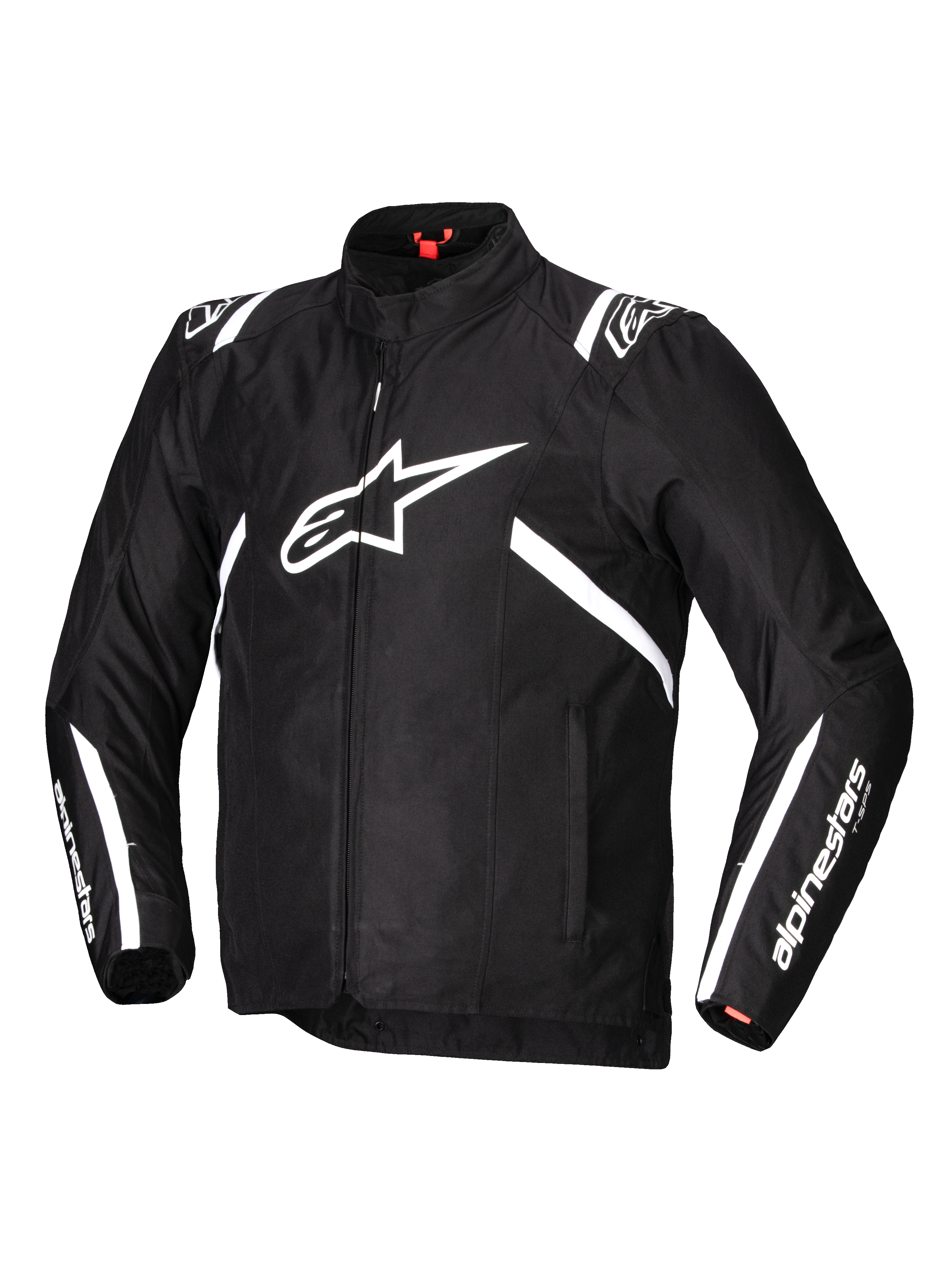 Alpinestars T-SPS V2 Waterproof Jacket, casaco de moto têxtil para homem, preto e branco, impermeável, construção em poliéster 600D, com proteção Nucleon Flex Plus CE de nível 1 e pronto para Tech-Air