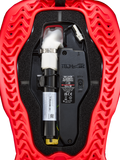 Alpinestars Tech-Air® 5 Plasma, cartucho de substituição para airbag, ECU preta e insuflador branco em estrutura vermelha