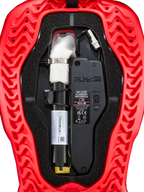 Alpinestars Tech-Air® 5 Plasma, cartucho de substituição para airbag, ECU preta e insuflador branco em estrutura vermelha