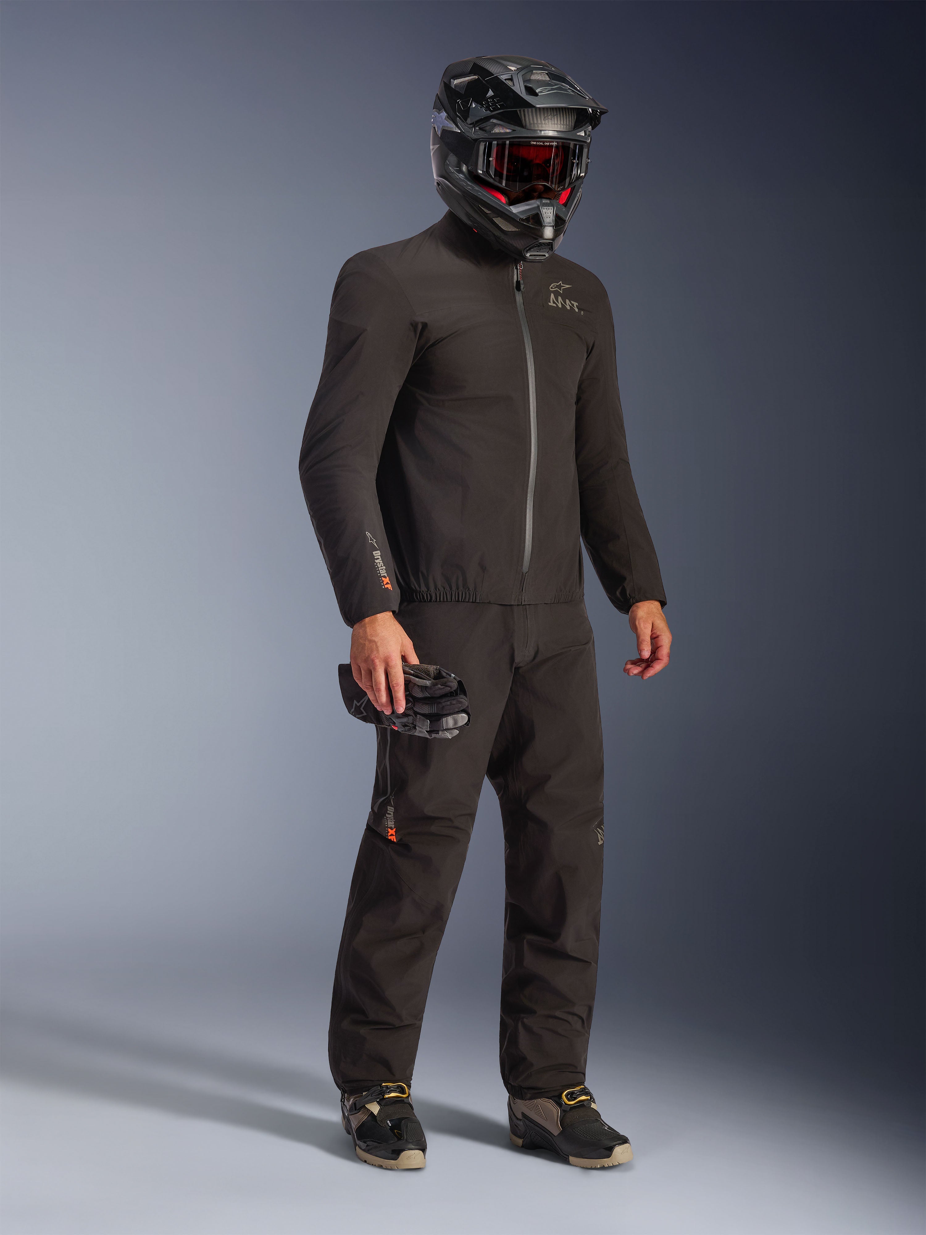 【セットアップ】FCRB STRETCH LIGHT WEIGHT PISTE AMT-8 Stretch Drystar® XF - Black Motorcycle Jacket | Alpinestars®
