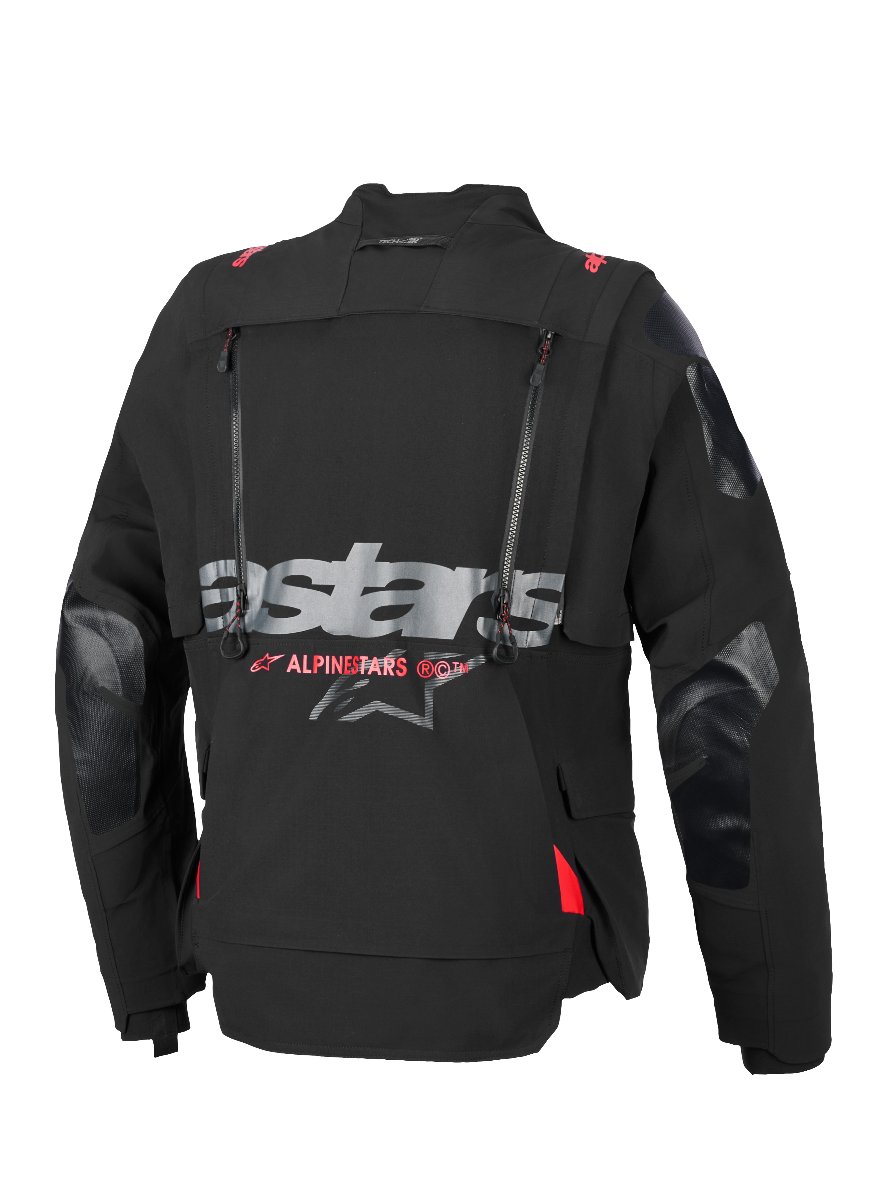 Alpinestars Halo Pro Drystar® XF Laminated Jacket, casaco de aventura para motociclismo, preto e cinzento escuro (Dark Shadow), construção têxtil modular de 3 camadas com fechos impermeáveis e painéis de ventilação, concebido para touring todo-o-terreno