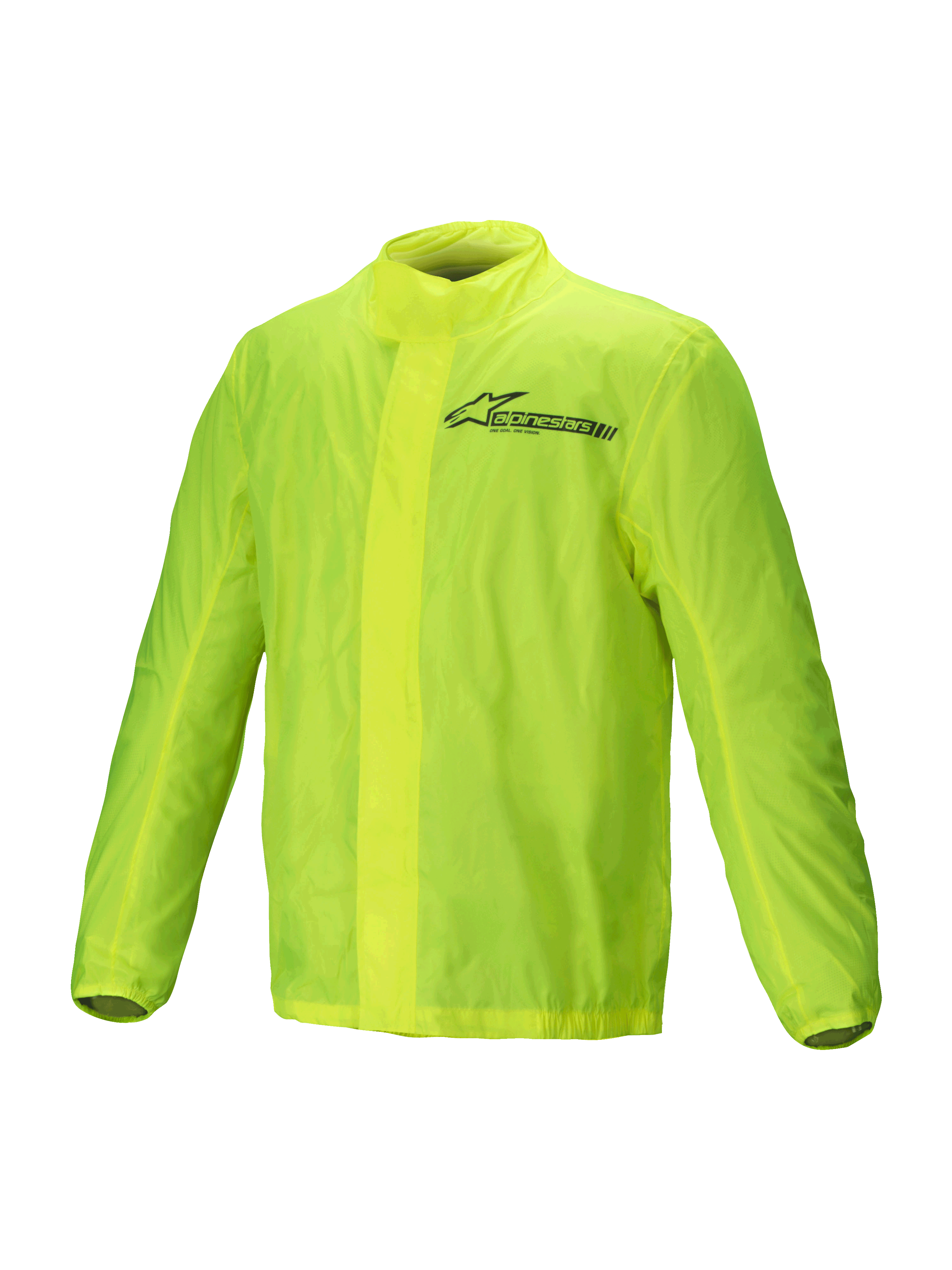 Alpinestars Jaqueta Hurricane Rain V2, casaco de moto impermeável para homem, amarelo fluo, design leve e compactável com pormenores refletores