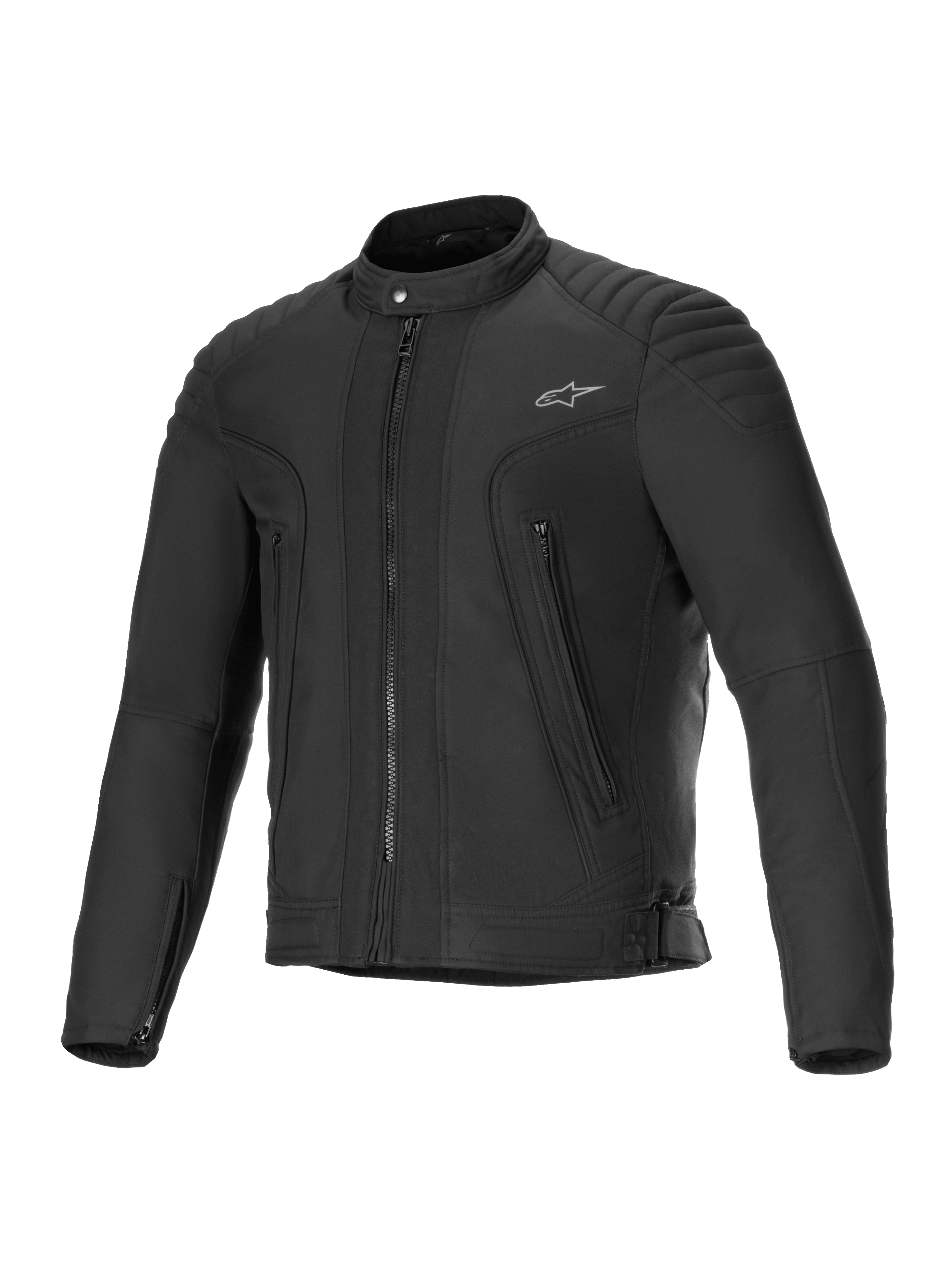 Alpinestars Clayton Water Resistant Jacket, casaco de moto urbano para homem preto, resistente à água, com ombros acolchoados e bolsos frontais com fecho