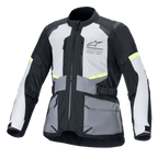 Alpinestars Jaqueta Andes Air Drystar®, blusão de moto touring para homem, cinzento, cinzento escuro e preto, com malha de ventilação, certificado CE