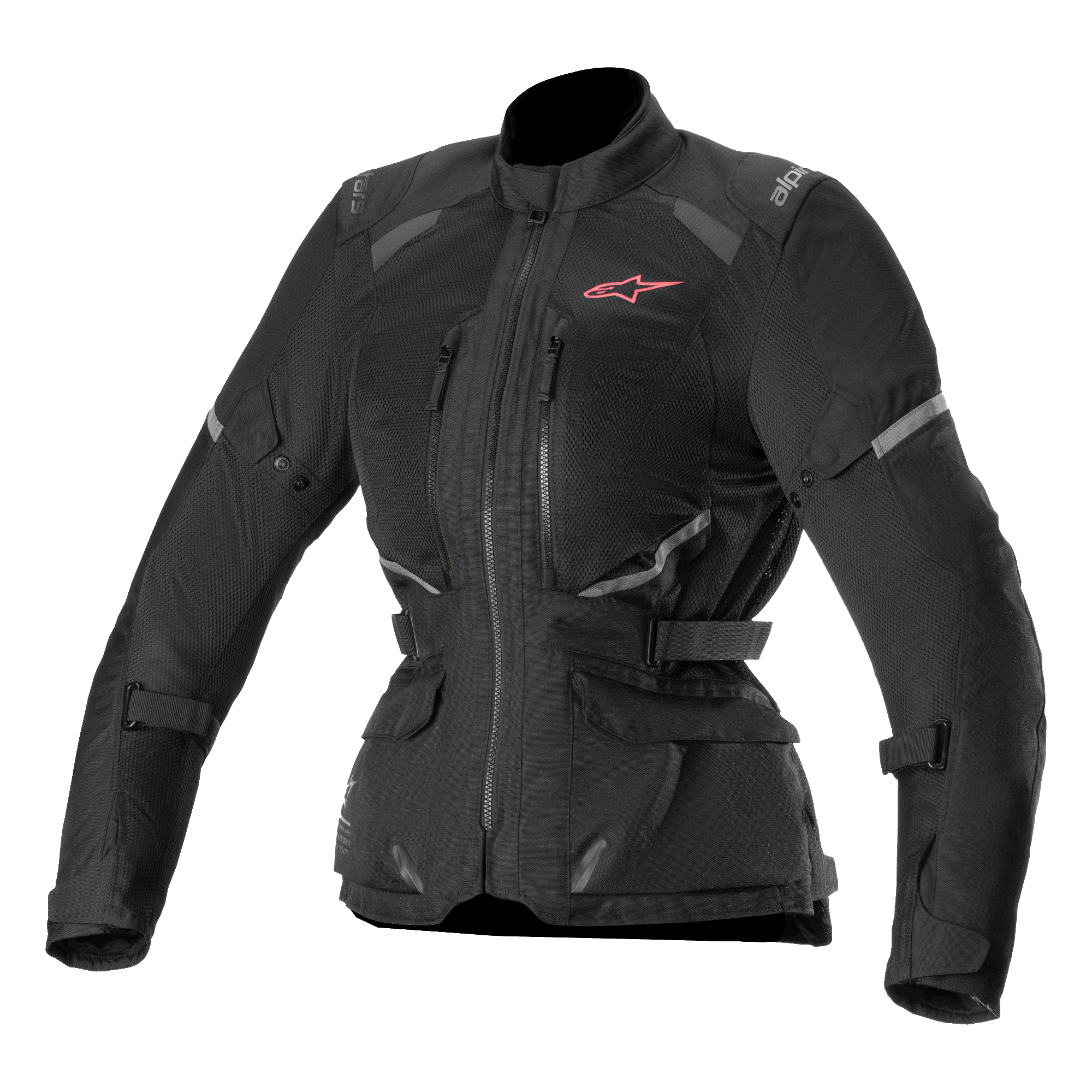 Alpinestars Stella Andes Air Drystar, blusão de moto touring para mulher, preto, com ventilação em malha extensiva e certificado CE