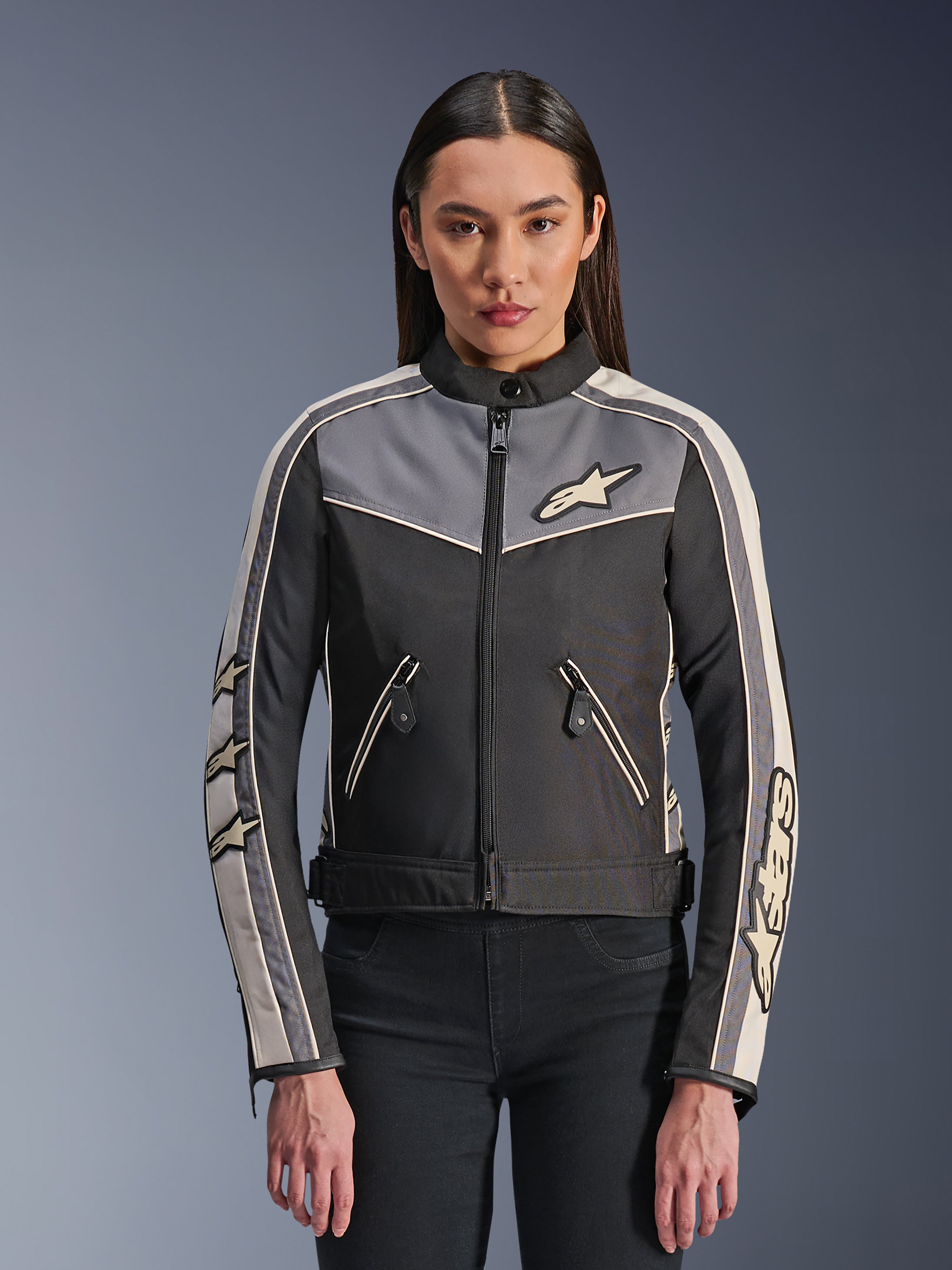 Stella T-Dyno Water Resistant - Black Motorcycle Jacket | Alpinestars®