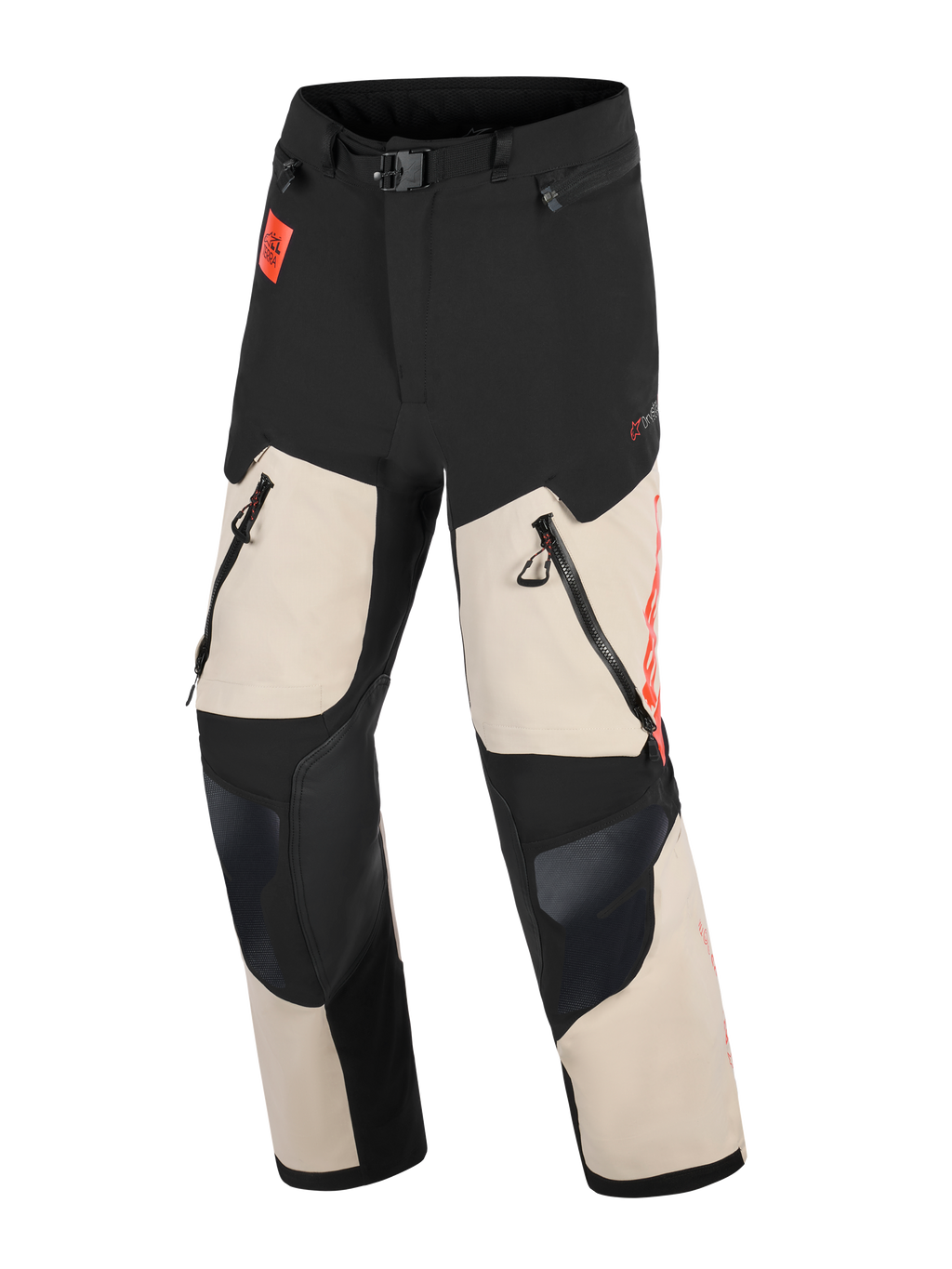 Alpinestars Harok Pro Drystar® XF Laminated Pants, Men's Adventure Motorcycle Pants, Mastic Black and Black, CE Certified AA, waterproof textile riding trousers with direct ventilation and CE Level 2 armor