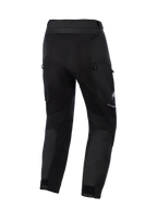 Alpinestars Cusco Drystar® Pants, Motorcycle Adventure Pants, Black, back view showing zippered ventilation and stretch panels, durable textile construction with reflective accents