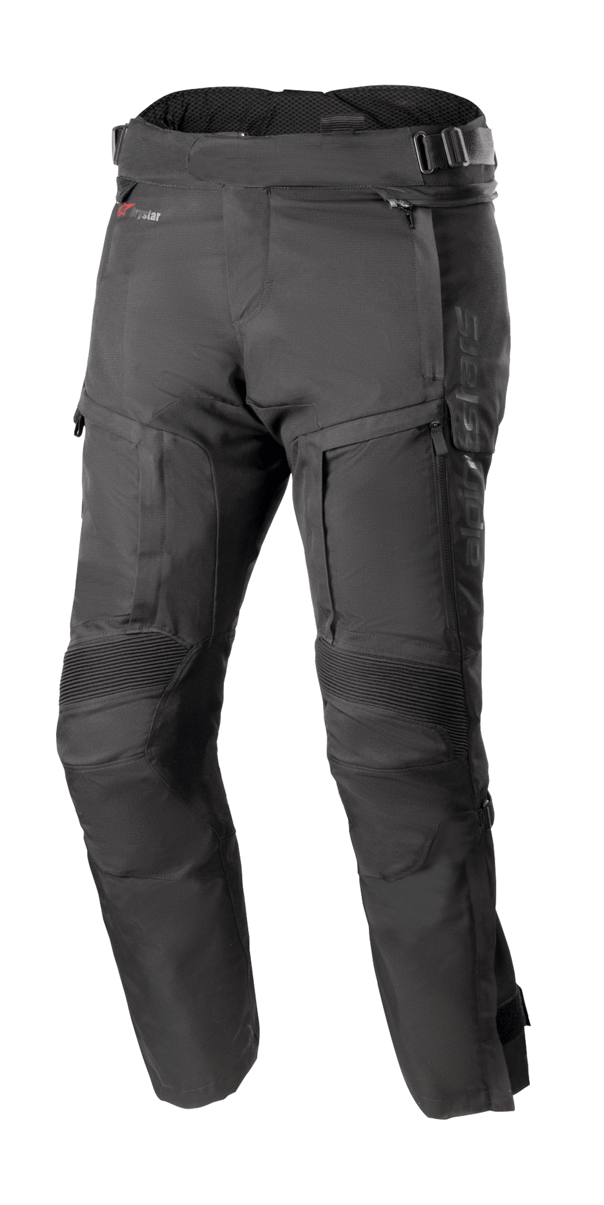Alpinestars Bogota Pro Drystar 4 Seasons Pants Short, calças de moto para homem, pretas, com design robusto e áreas reforçadas nos joelhos, cintura ajustável, bolsos com fecho de correr, tecido durável e respirável, adequadas para uso em todas as estações