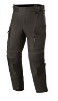 Alpinestars Andes V3 Drystar Pants, Motorcycle Adventure Touring Pants, Black, waterproof and breathable textile construction, featuring cargo-style pockets, reinforced knee areas, and zippered thigh vents for all-weather riding