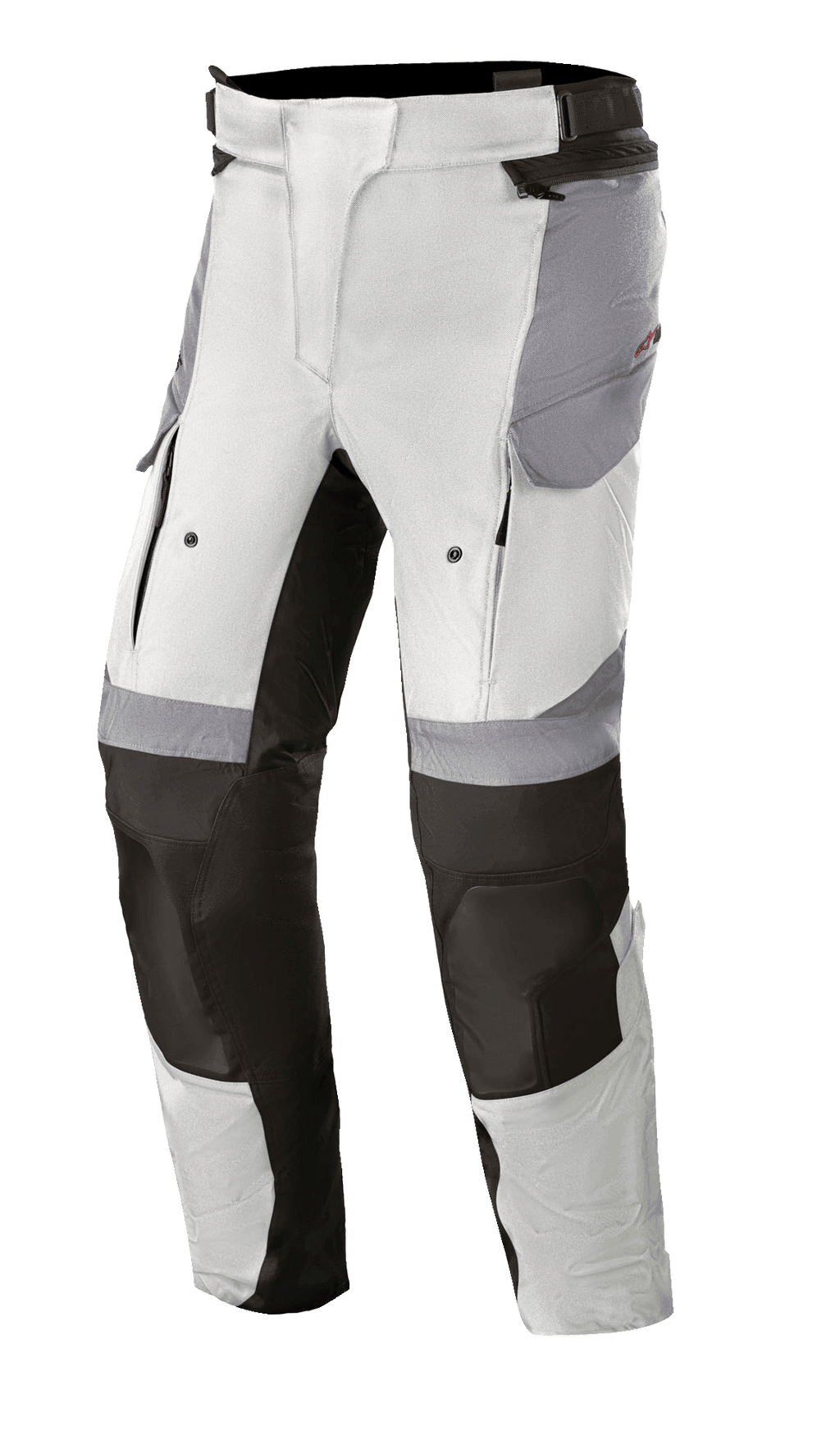 Alpinestars Stella Andes V3 Drystar®, calças de motociclismo de aventura e turismo para mulher, cinzento gelo e cinzento escuro, com aberturas de ventilação frontais com fecho, bolsos cargo e joelhos reforçados, concebidas para turismo em todas as condições climatéricas