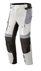 Alpinestars Stella Andes V3 Drystar®, calças de motociclismo de aventura e turismo para mulher, cinzento gelo e cinzento escuro, com aberturas de ventilação frontais com fecho, bolsos cargo e joelhos reforçados, concebidas para turismo em todas as condições climatéricas
