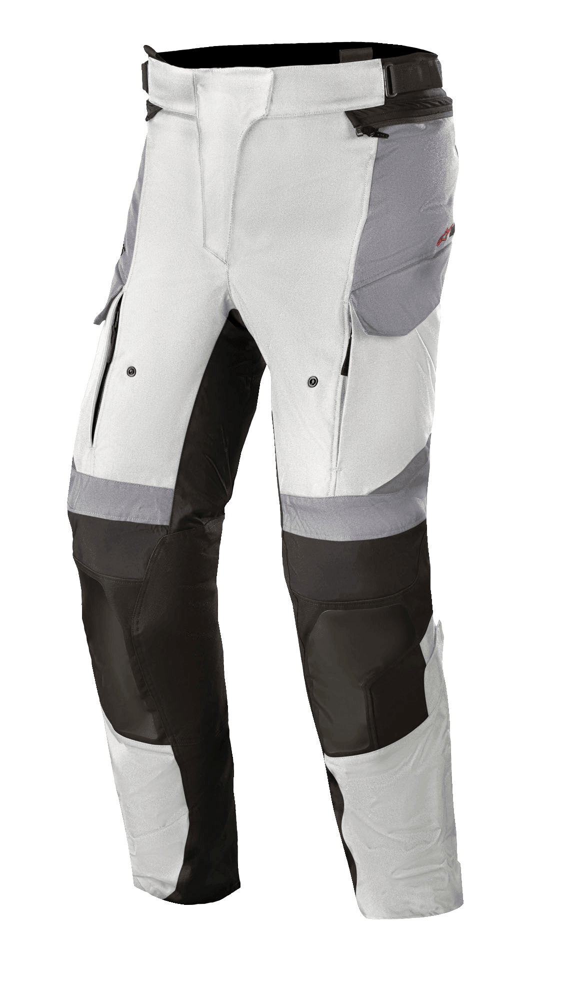 Alpinestars Stella Andes V3 Drystar®, calças de motociclismo de aventura e turismo para mulher, cinzento gelo e cinzento escuro, com aberturas de ventilação frontais com fecho, bolsos cargo e joelhos reforçados, concebidas para turismo em todas as condições climatéricas