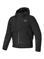 Alpinestars Casaco Impermeável Mootant, casaco de moto urbano para homem preto com capuz integrado e design modular, certificado CE