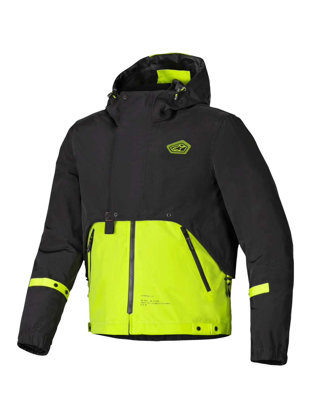Alpinestars Mootant Waterproof Parka, casaco impermeável de moto para homem, verde-lima e preto, modular, certificado CE com design compatível com Tech-Air