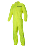 Alpinestars Macacão Hurricane Rain V2, fato impermeável de moto para homem, amarelo fluo, design leve, dobrável com detalhes refletores