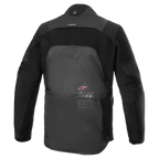 Alpinestars AMT-7 Air Jacket, casaco de motociclismo, preto Dark Shadow, vista traseira mostrando painéis de ventilação MATRYX nas costas, CORDURA Ripstop nos ombros e braços, e a marca Alpinestars Motion Technology