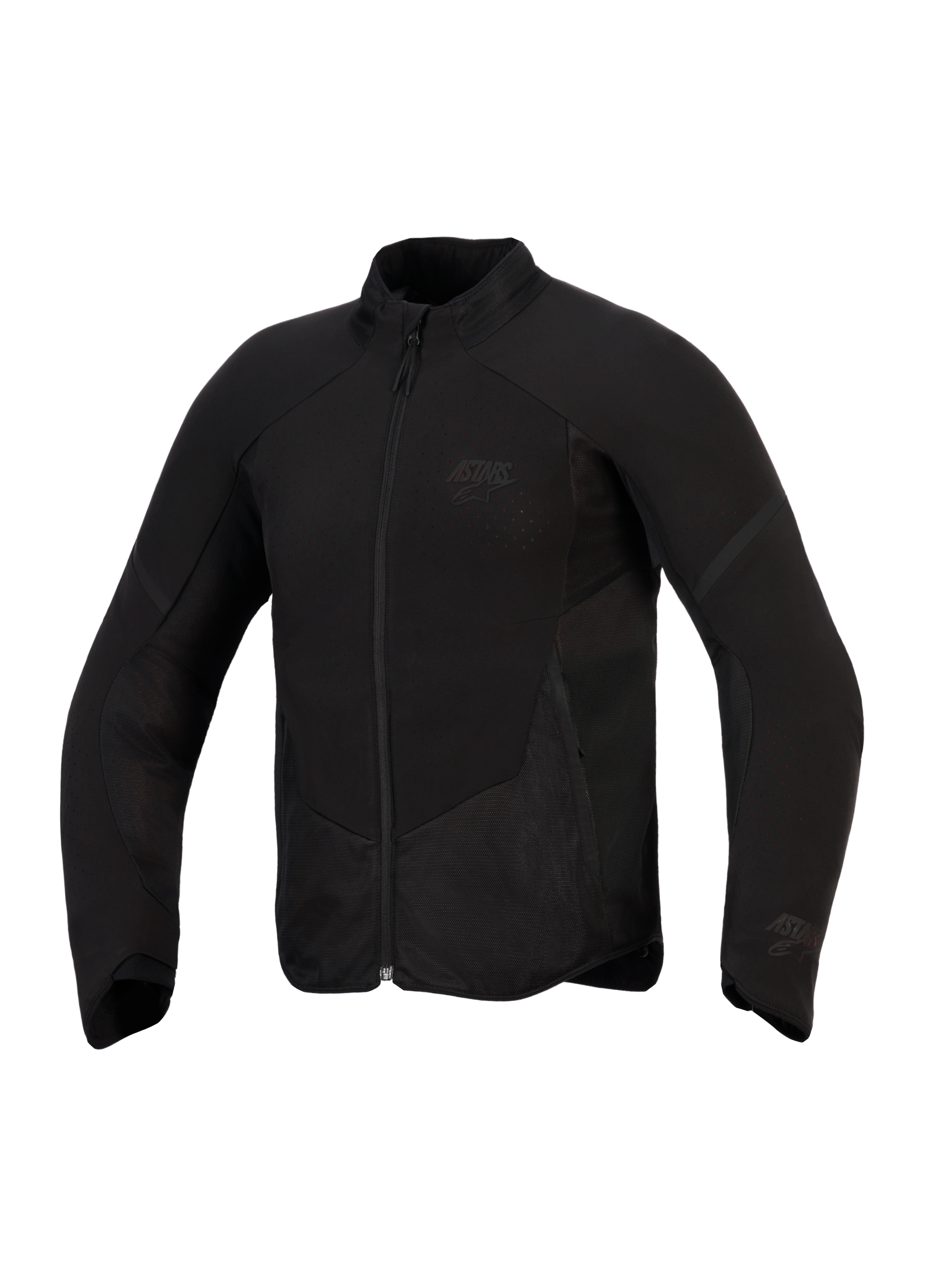 Casaco Alpinestars Aeroshell Airflow, casaco de motociclismo, preto antracite, softshell elástico e leve com zonas de ventilação perfuradas a laser, painéis de malha e logótipo discreto no peito, design de corte desportivo para condução em clima quente